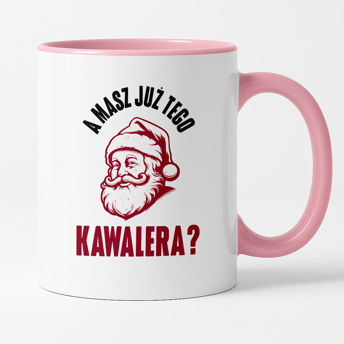 Kubek świąteczny z Mikołajem "A masz już tego kawalera?"