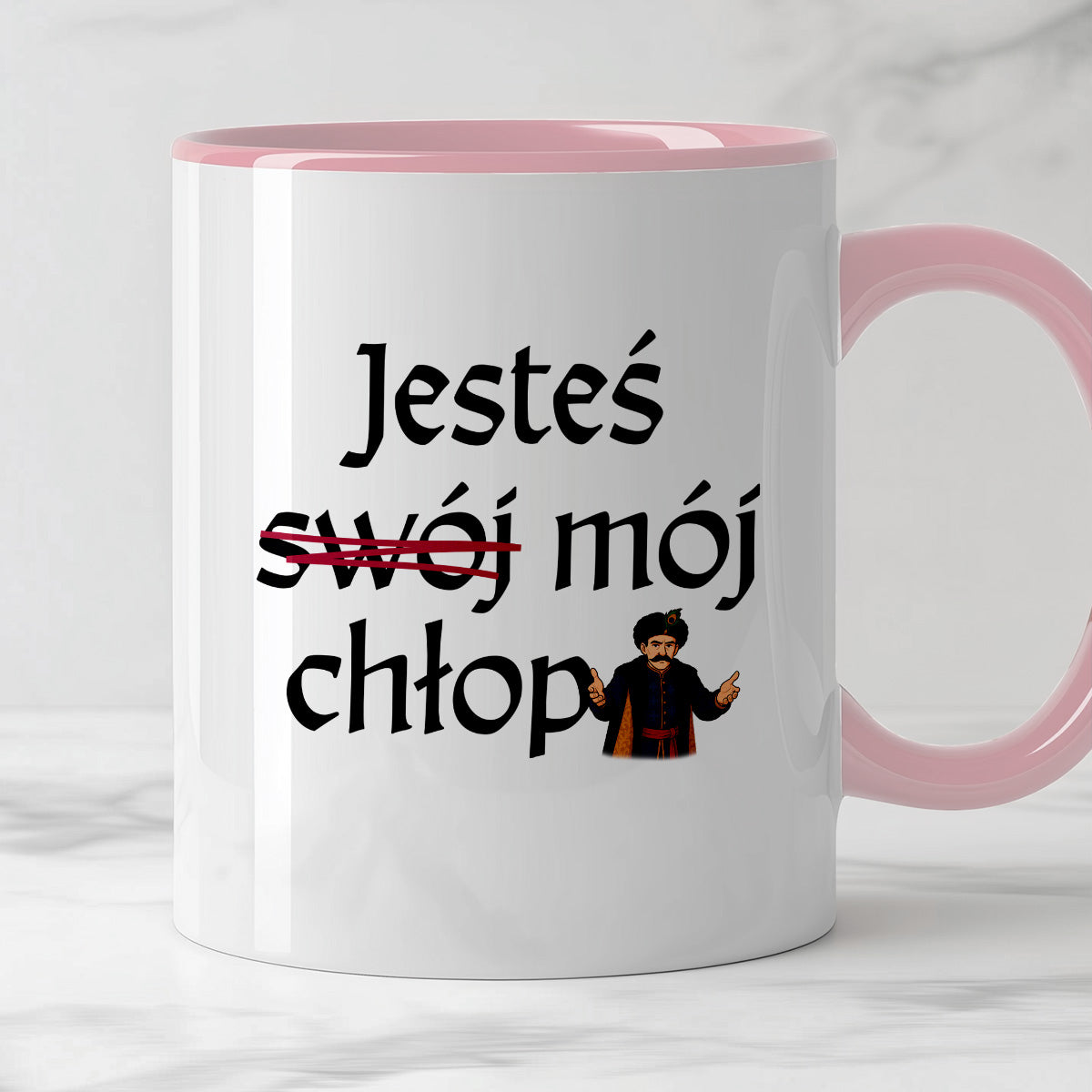 Kubek z nadrukiem "Jesteś (swój) mój chłop" v2