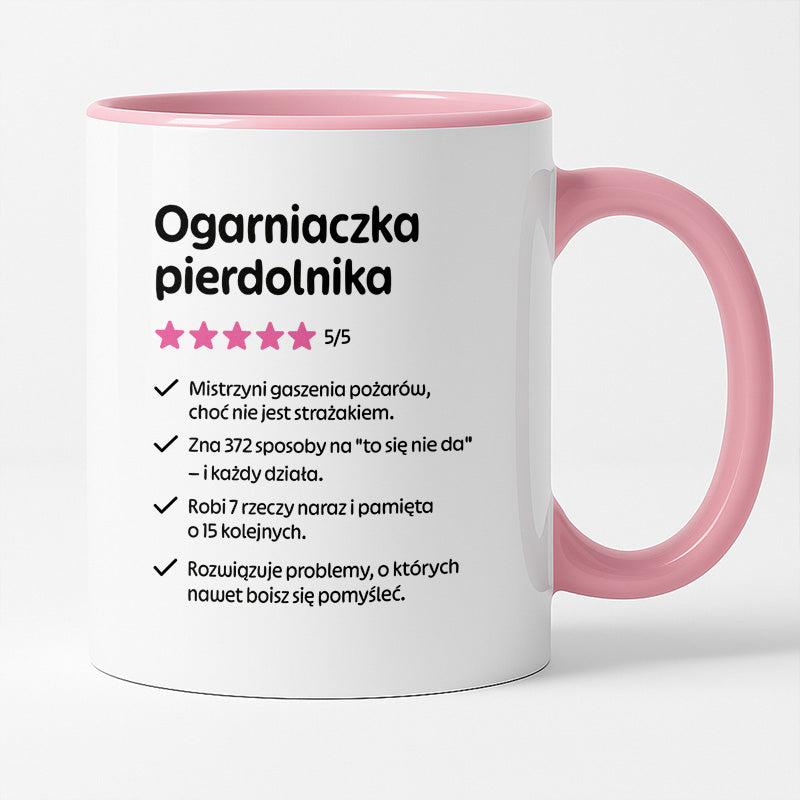 Kubek z nadrukiem "Ogarniaczka pierdolnika"