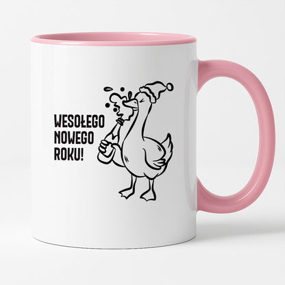 Kubek świąteczny z GĄSKĄ - "WESOŁEGO NOWEGO ROKU"