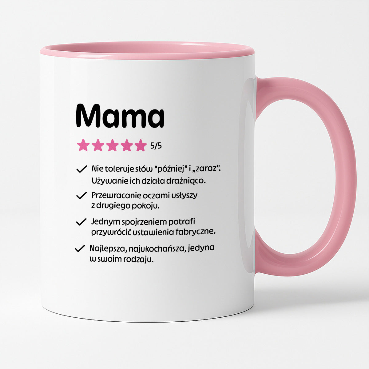 Kubek z nadrukiem - "Mama 5/5"