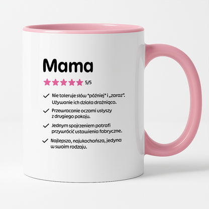 Kubek z nadrukiem - "Mama 5/5"
