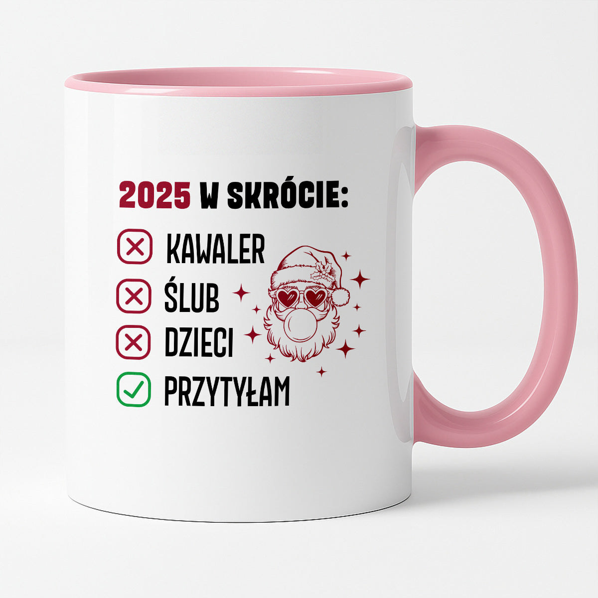 Kubek świąteczny z Mikołajem "2025 w skrócie" I