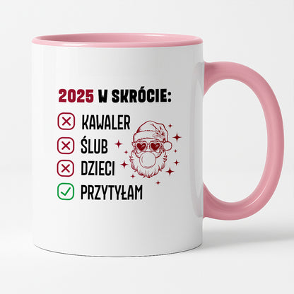 Kubek świąteczny z Mikołajem "2025 w skrócie" I