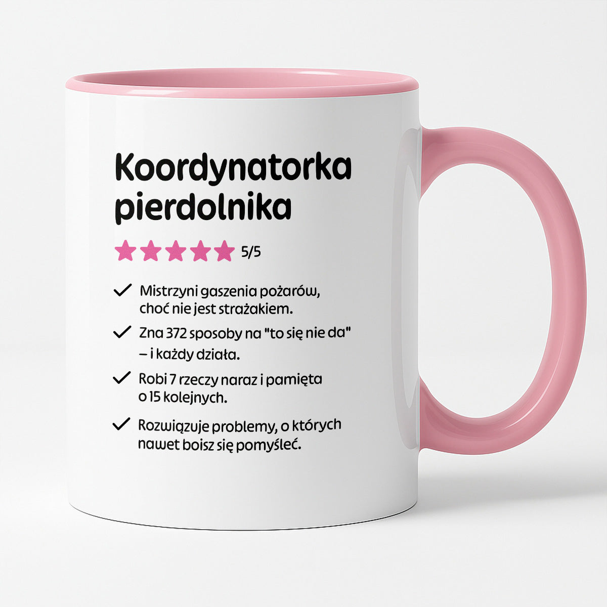 Kubek z nadrukiem "Koordynatorka pierdolnika"
