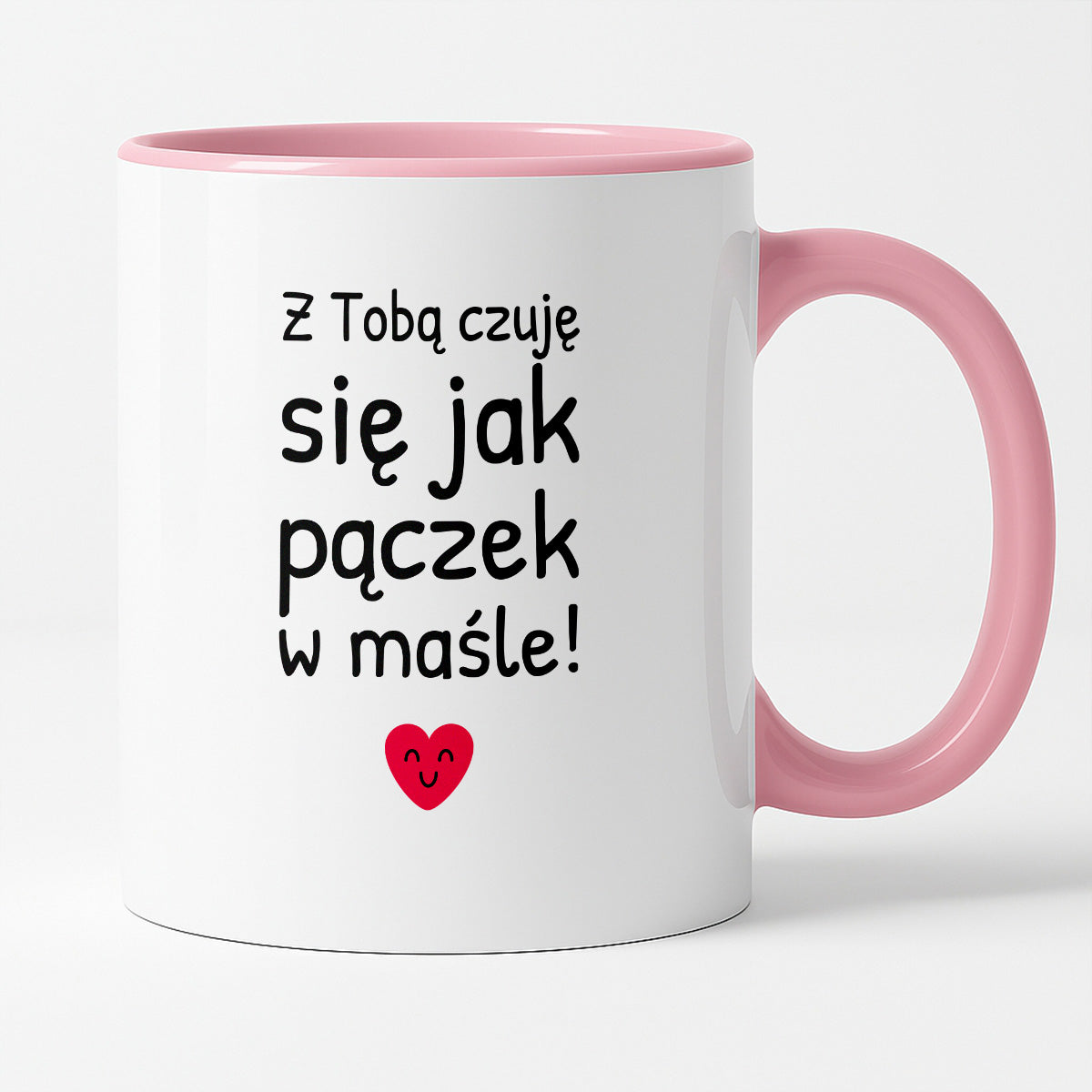 Kubek z nadrukiem - "Z Tobą czuję się jak pączek w maśle!"