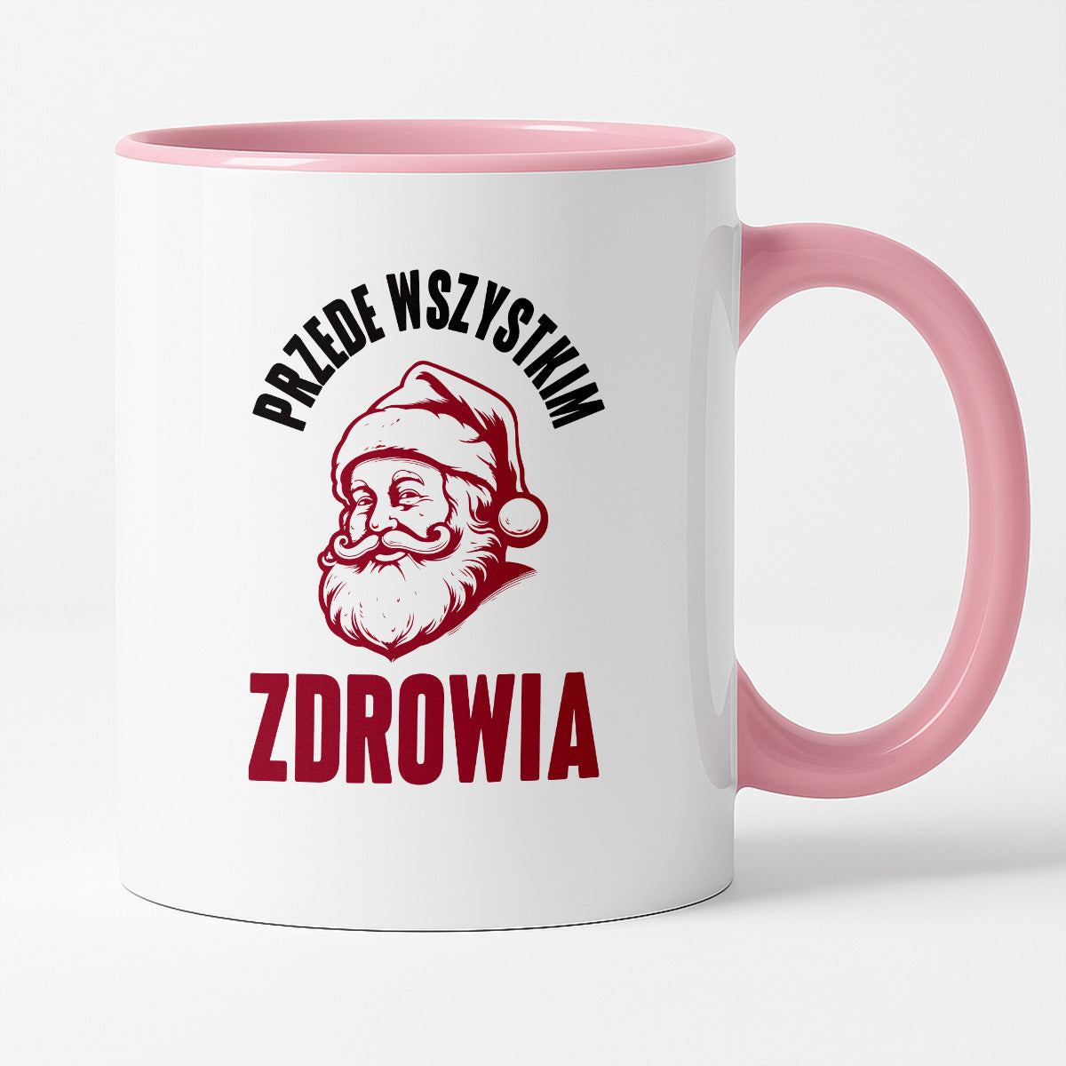 Kubek świąteczny z Mikołajem "Przede wszystkim ZDROWIA"
