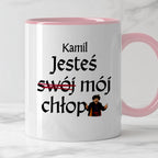 Kubek z nadrukiem "Jesteś (swój) mój chłop" SPERSONALIZOWANY v2
