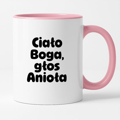 Kubek z nadrukiem "Ciało Boga, głos Anioła"