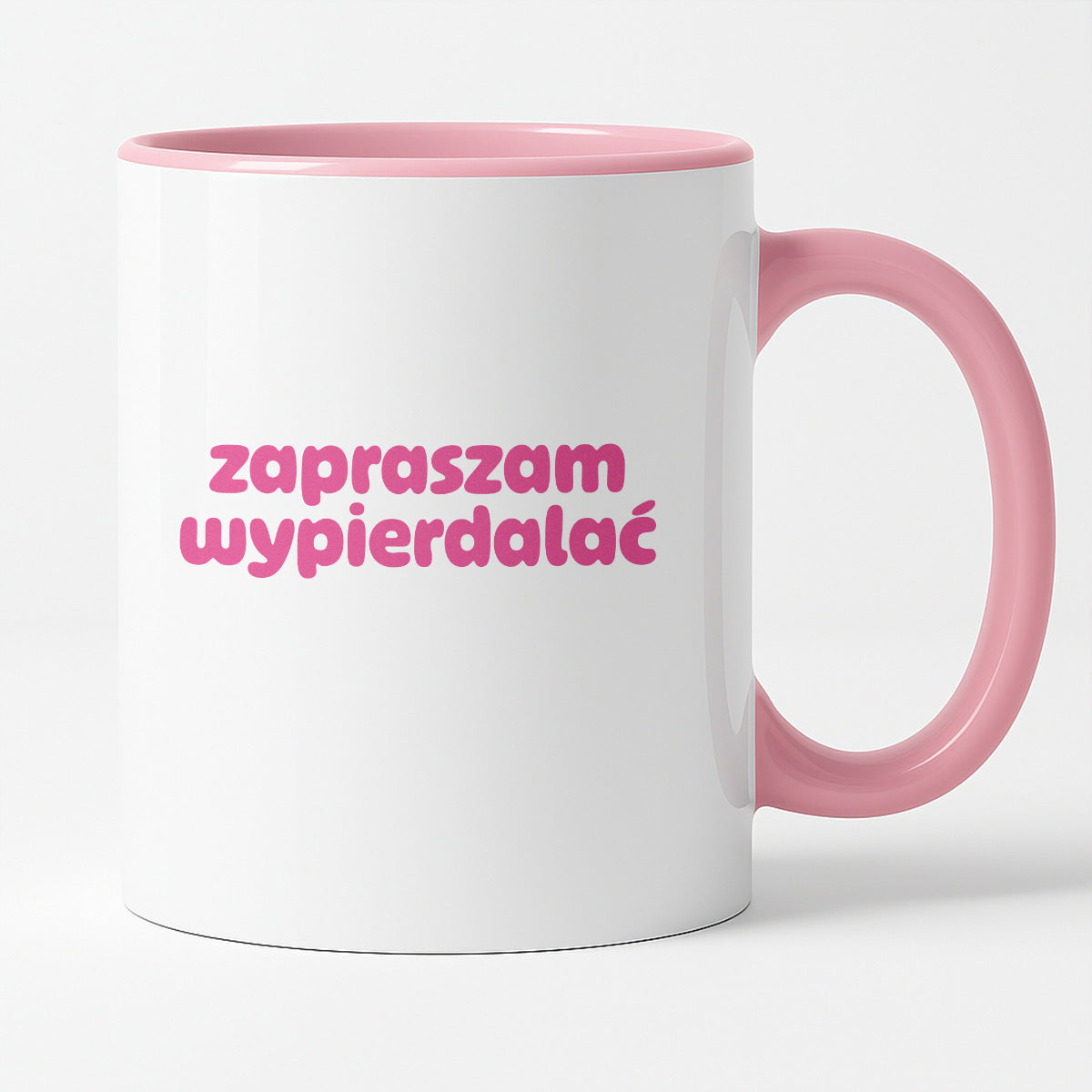Kubek z nadrukiem "zapraszam wypierdalać" v2