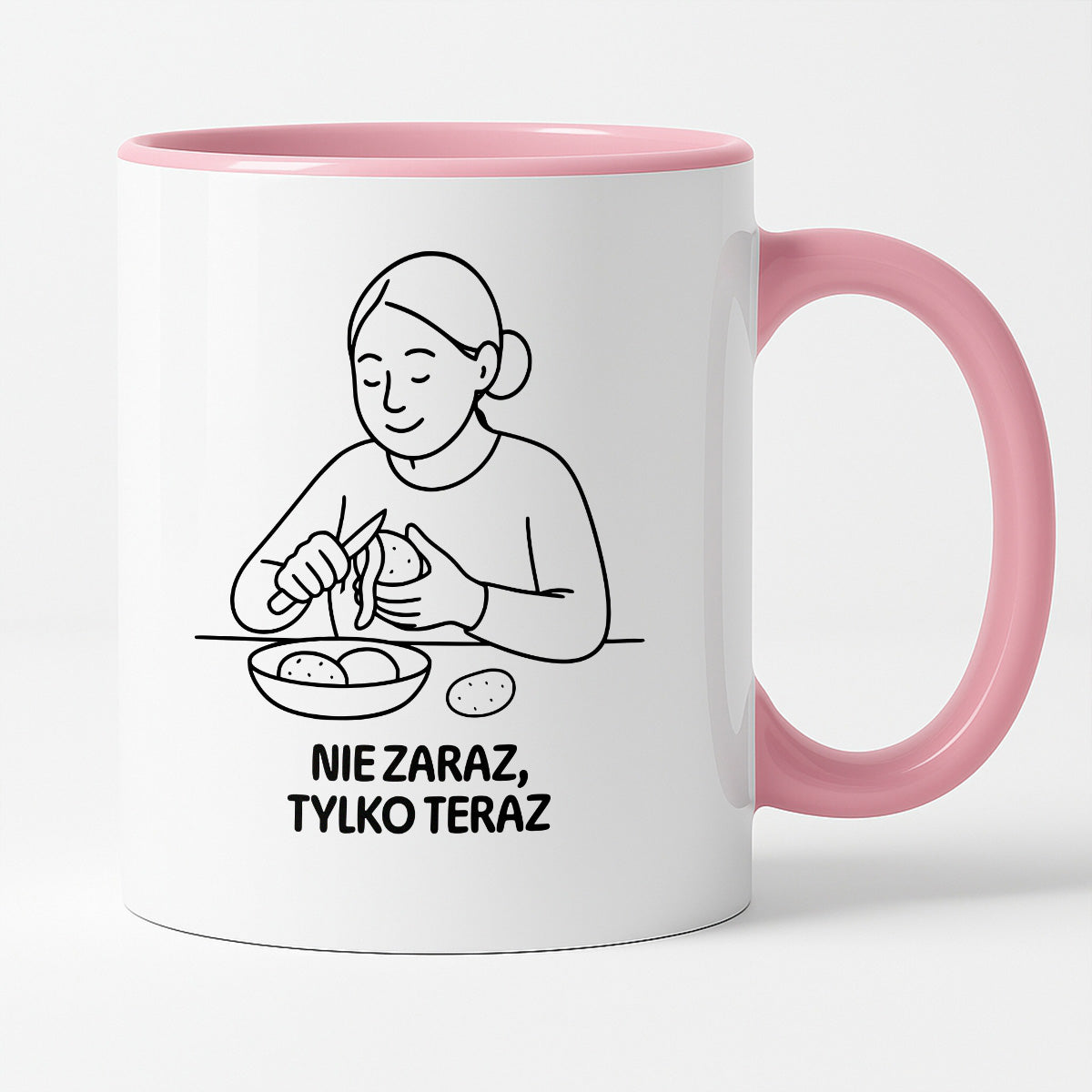 Kubek z nadrukiem "Nie zaraz tylko teraz" - Cytaty MAMY - DZIEŃ MAMY