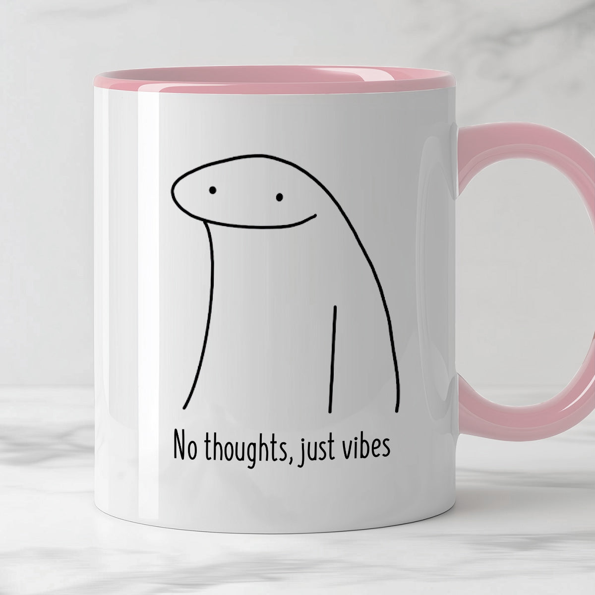 Kubek z nadrukiem "No thoughts, just vibes"