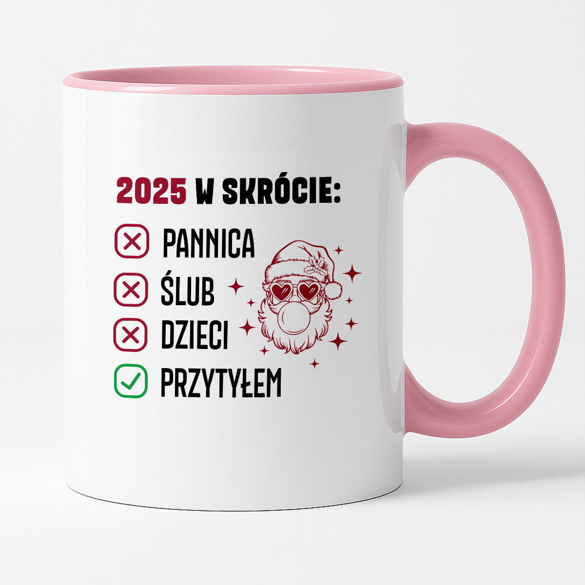 Kubek świąteczny z Mikołajem "2025 w skrócie" II