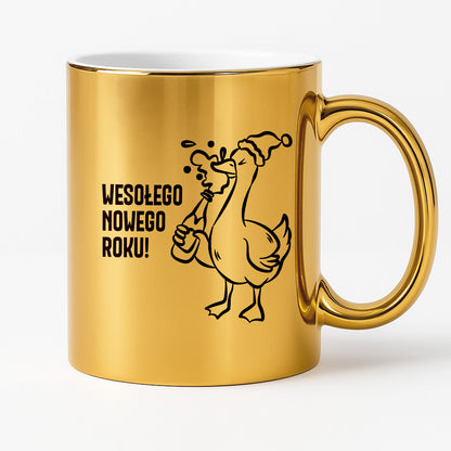 Kubek świąteczny z GĄSKĄ - "WESOŁEGO NOWEGO ROKU"