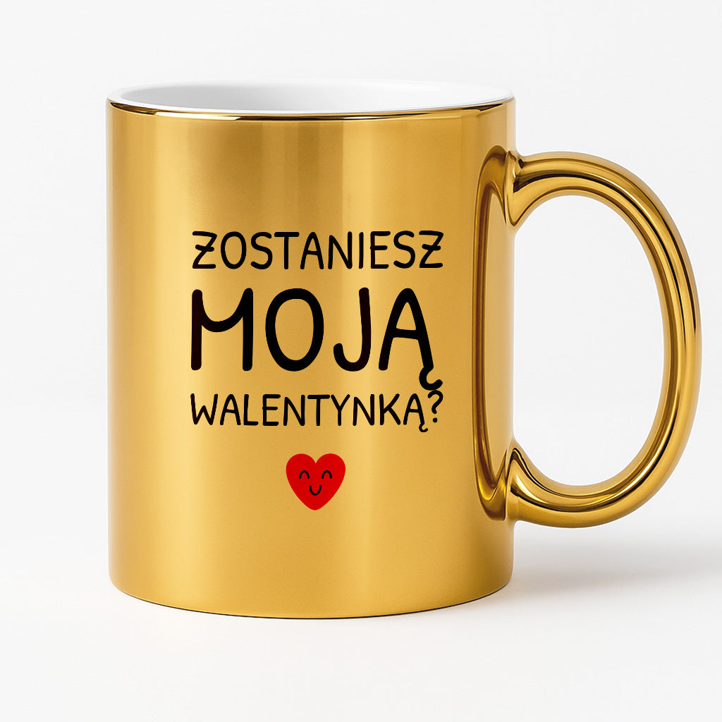 Kubek z nadrukiem - "Zostaniesz moja Walentynką?"