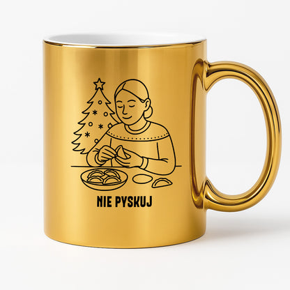 Kubek świąteczny z cytatem MAMY - "Nie pyskuj"