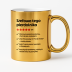 Kubek z nadrukiem "Szefowa tego pierdolnika"