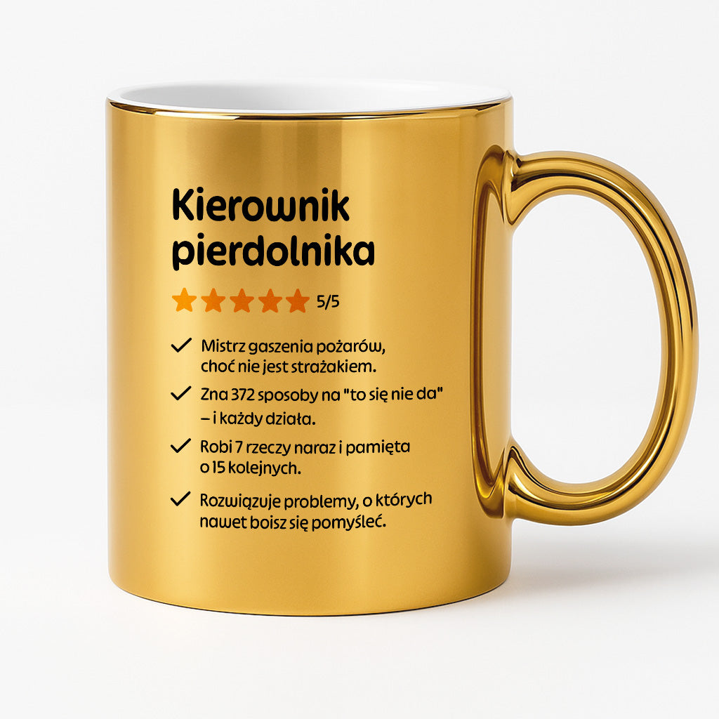 Kubek z nadrukiem "Kierownik pierdolnika"