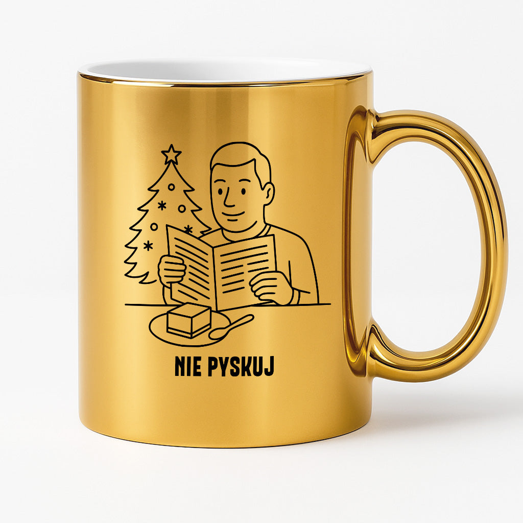 Kubek świąteczny z cytatem TATY - "Nie pyskuj"