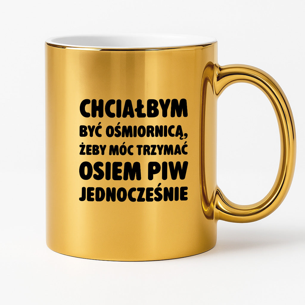 Kubek z nadrukiem - "Chciałbym być ośmiornicą"
