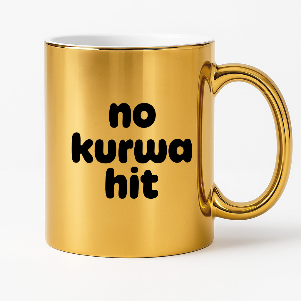 Kubek z nadrukiem - "no kurwa hit"