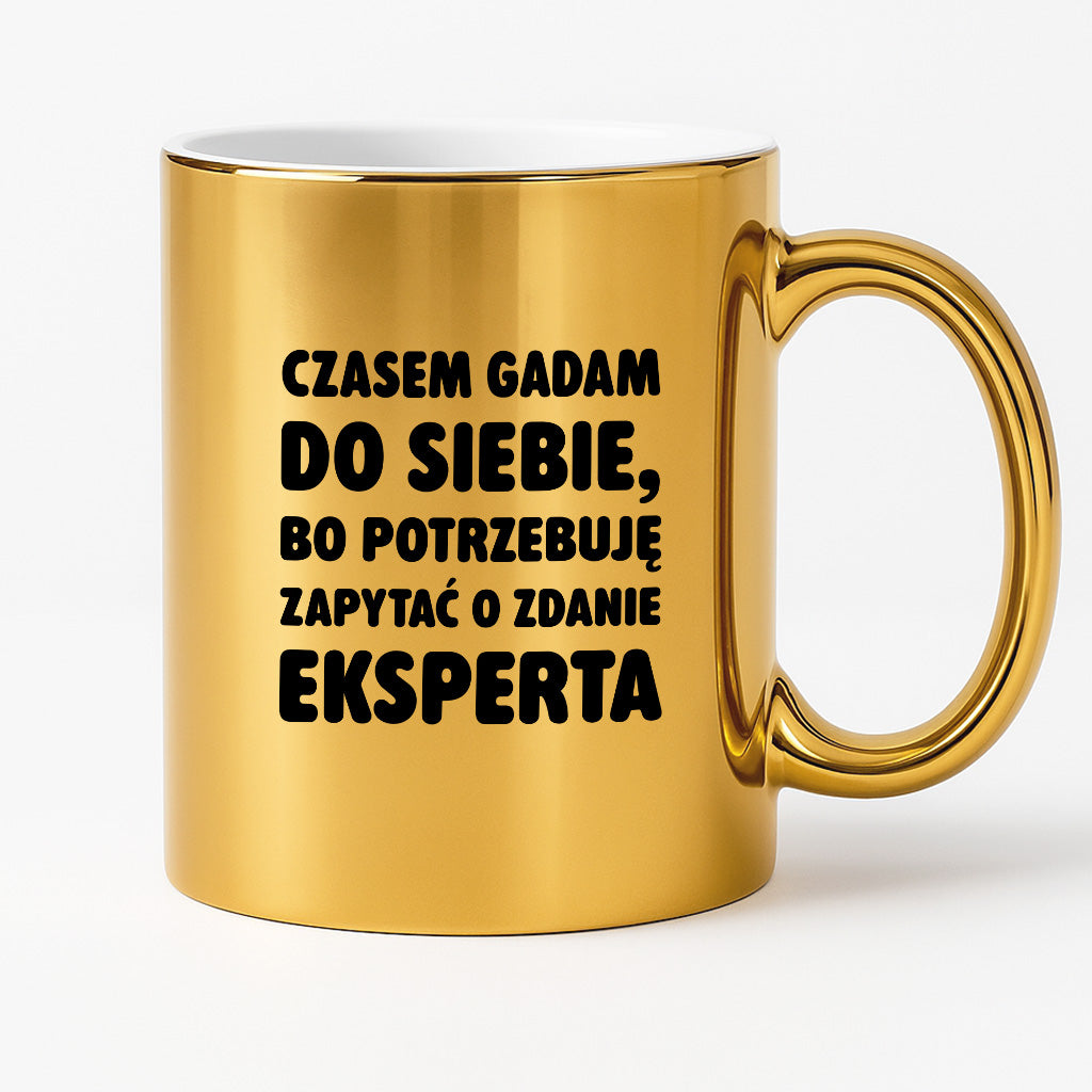 Kubek z nadrukiem - "Czasem gadam do siebie"
