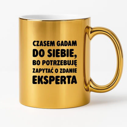 Kubek z nadrukiem - "Czasem gadam do siebie"