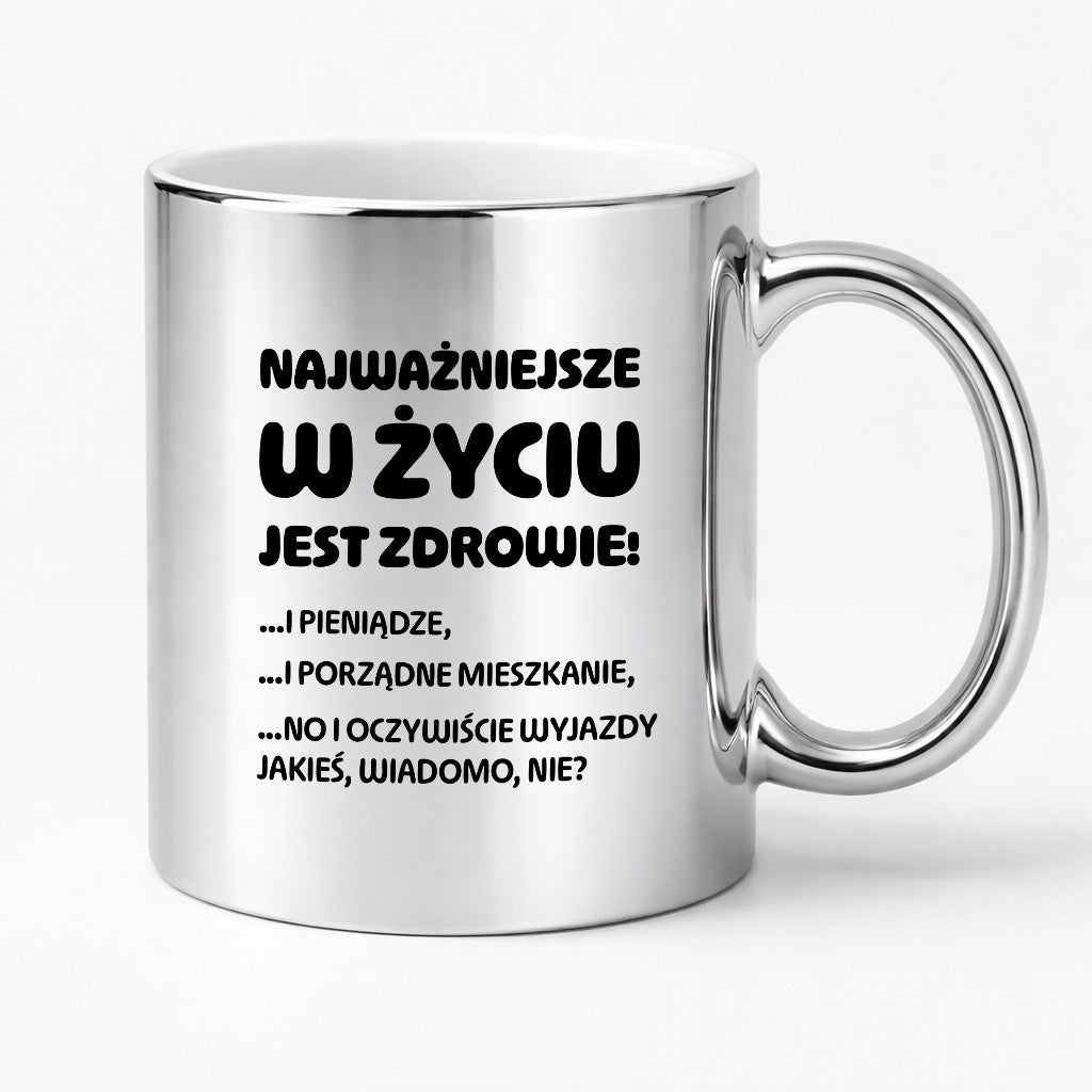 Kubek z nadrukiem - "Najważniejsze w życiu jest zdrowie!"