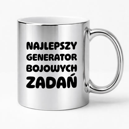 Kubek z nadrukiem - "Najlepszy generator bojowych zadań"