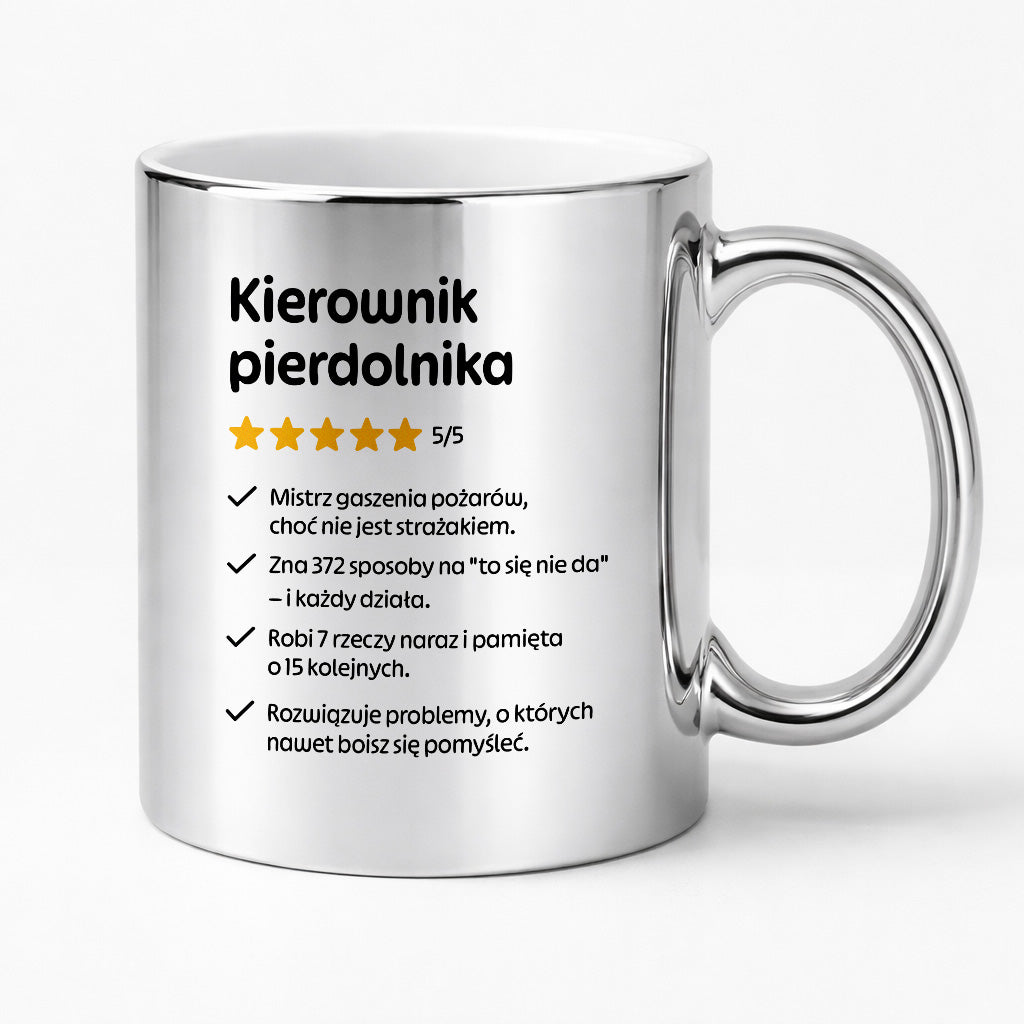 Kubek z nadrukiem "Kierownik pierdolnika"