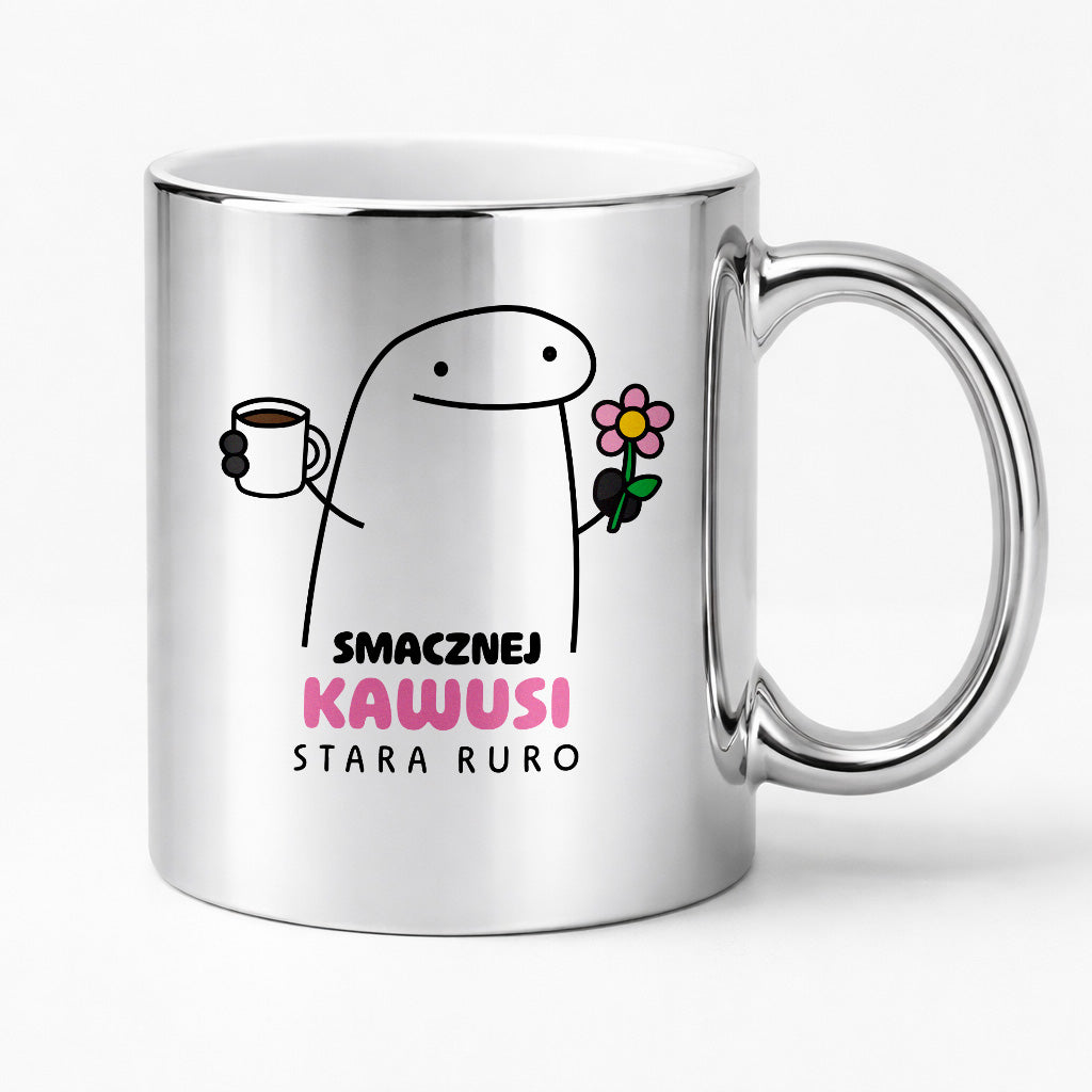 Kubek z nadrukiem - "Smacznej kawusi Stara Ruro"