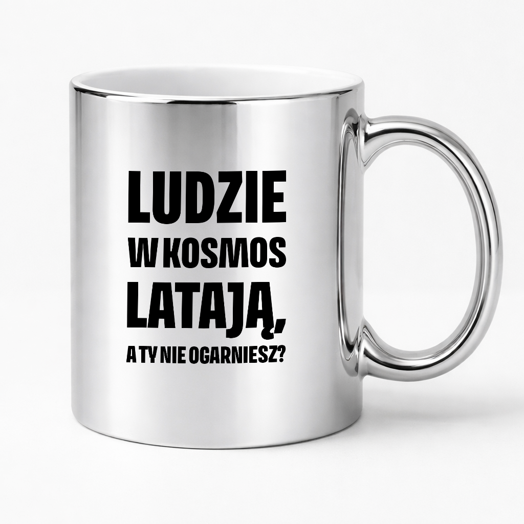 Kubek z nadrukiem - "Ludzie w kosmos latają"