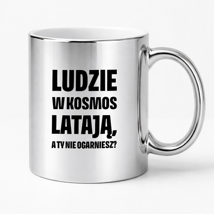 Kubek z nadrukiem - "Ludzie w kosmos latają"