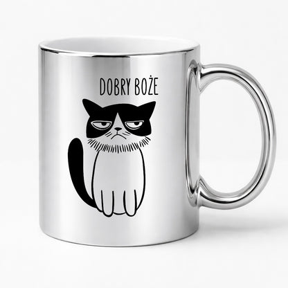 Kubek z nadrukiem - "DOBRY BOŻE" KOT