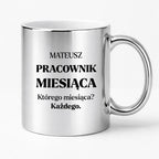 Kubek z nadrukiem - "Pracownik miesiąca z imieniem"