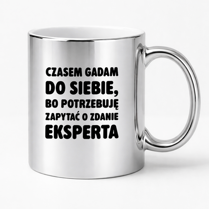 Kubek z nadrukiem - "Czasem gadam do siebie"