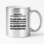 Kubek z nadrukiem - "Nie boisz się, że AI zabierze Ci pracę?"