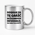Kubek z nadrukiem - "Dziękuję za tę garść bezcennych informacji"