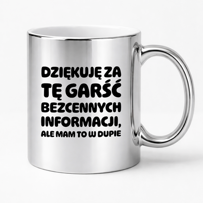 Kubek z nadrukiem - "Dziękuję za tę garść bezcennych informacji"