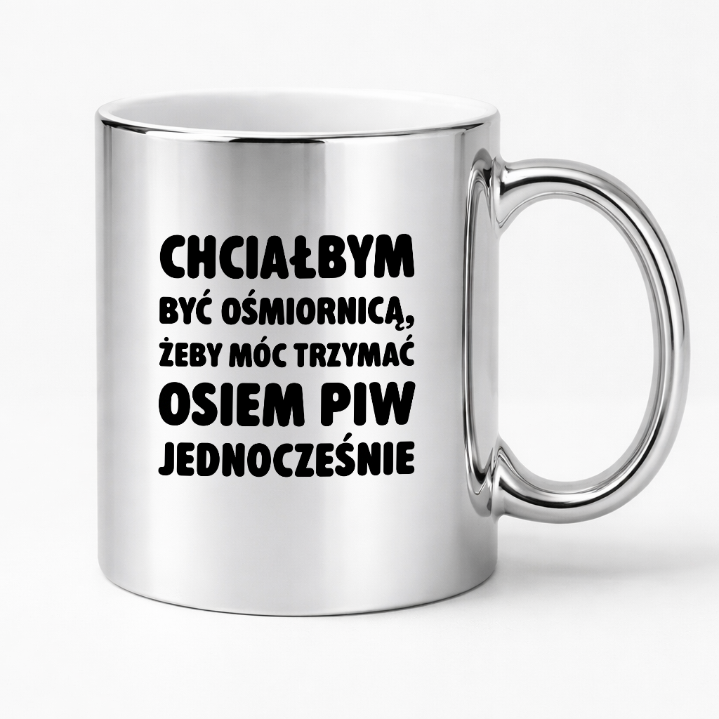 Kubek z nadrukiem - "Chciałbym być ośmiornicą"