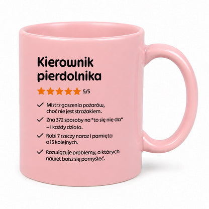 Kubek z nadrukiem "Kierownik pierdolnika"