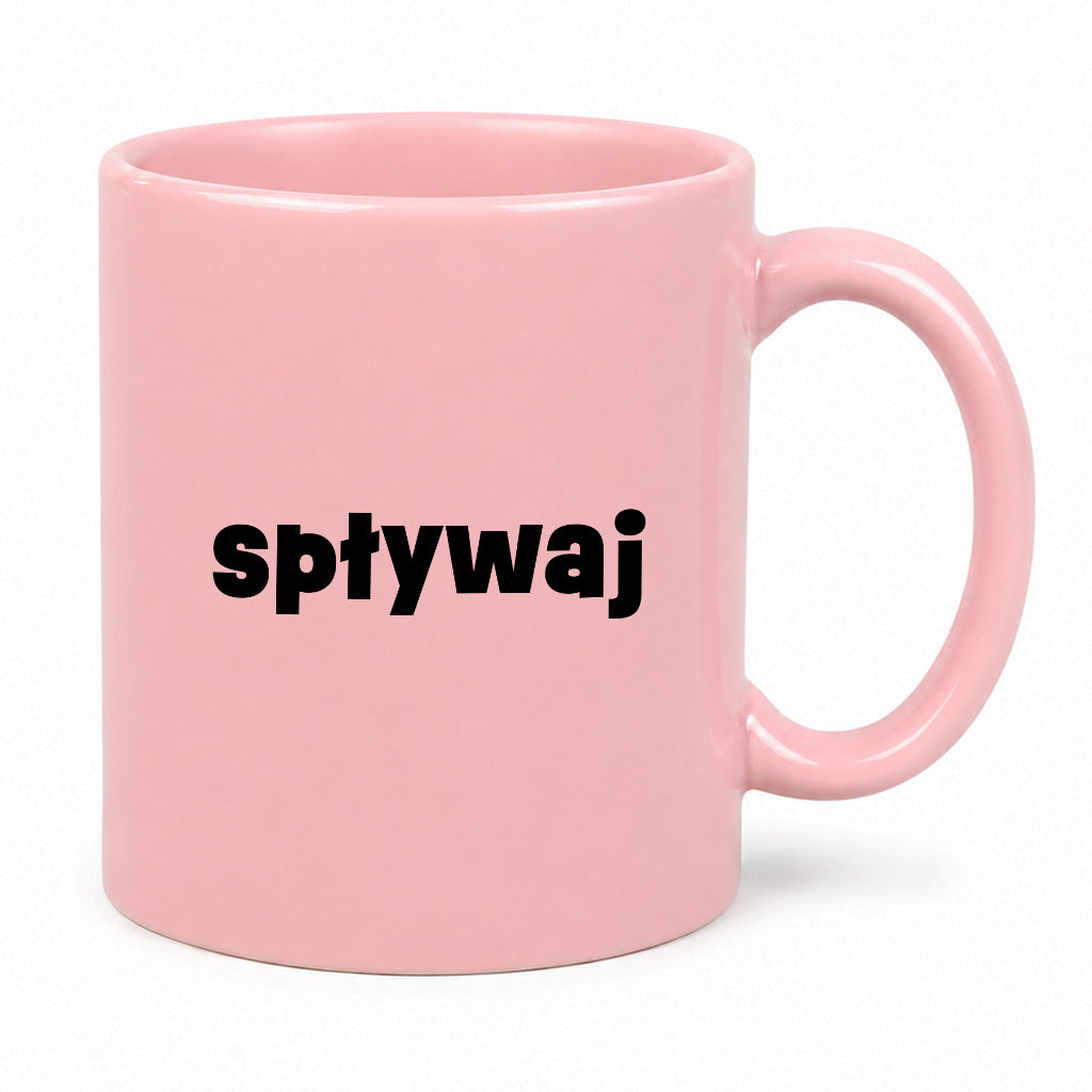 Kubek z nadrukiem "spływaj"