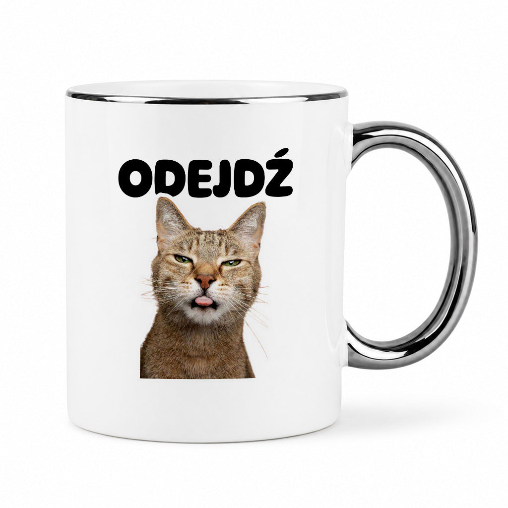 Kubek z nadrukiem - "Odejdź" KOT