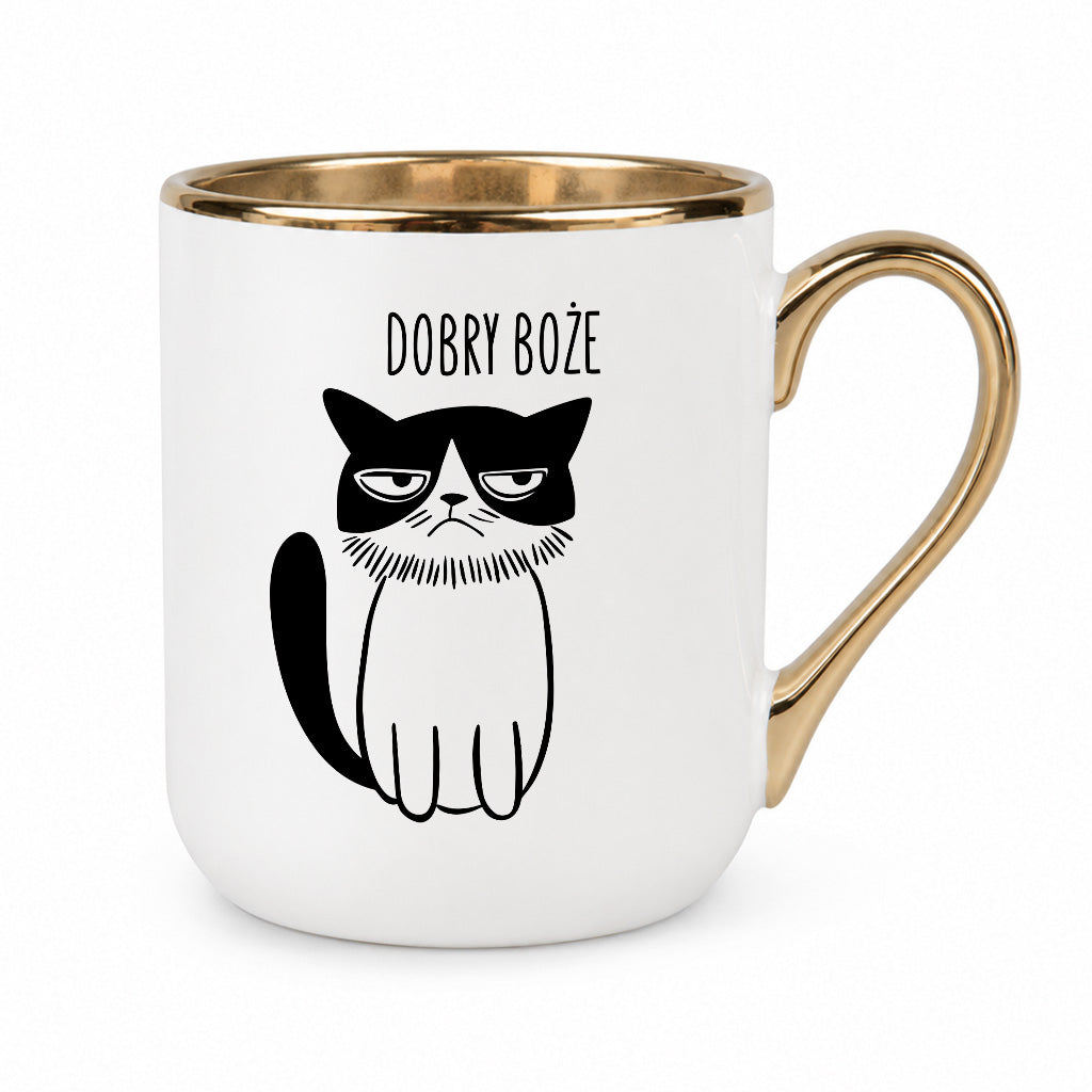 Kubek z nadrukiem - "DOBRY BOŻE" KOT