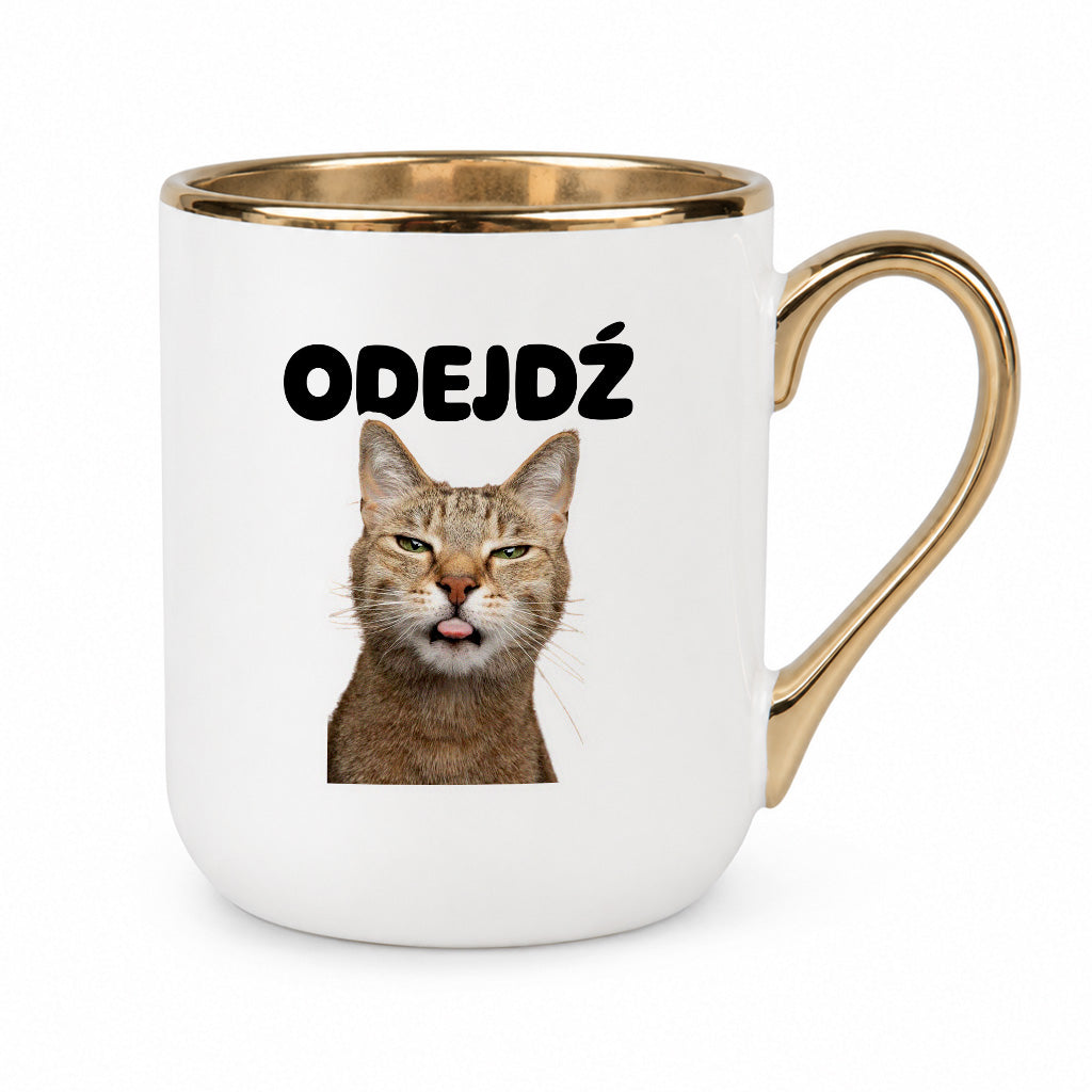 Kubek z nadrukiem - "Odejdź" KOT