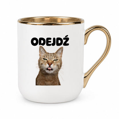 Kubek z nadrukiem - "Odejdź" KOT