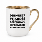 Kubek z nadrukiem - "Dziękuję za tę garść bezcennych informacji"