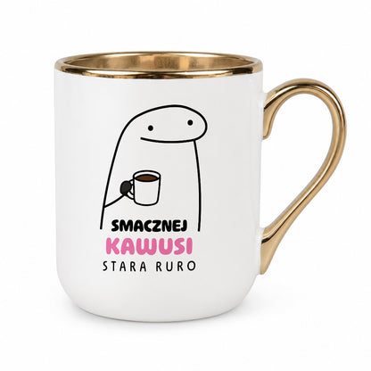 Kubek z nadrukiem - "Smacznej kawusi Stara Ruro" II
