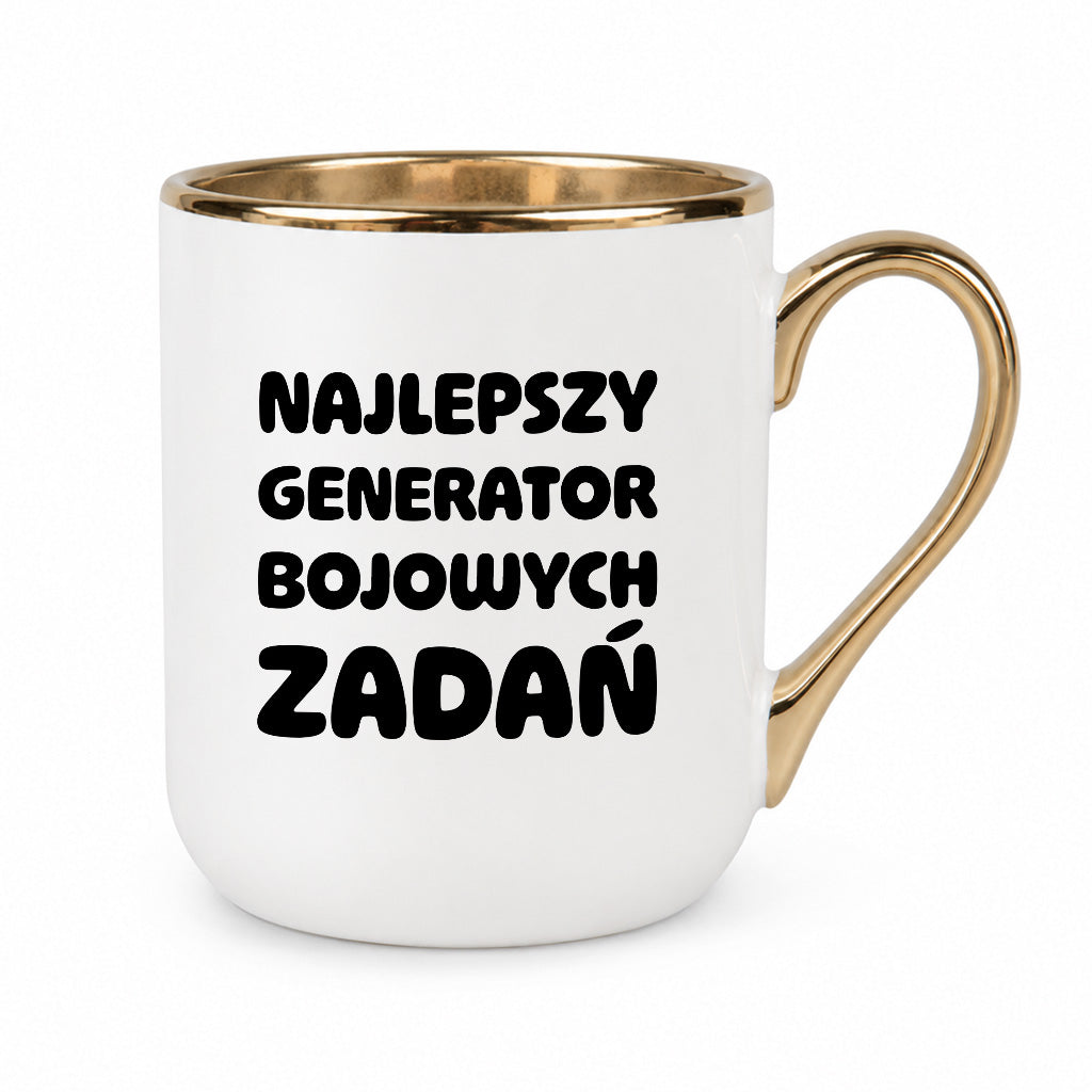 Kubek z nadrukiem - "Najlepszy generator bojowych zadań"
