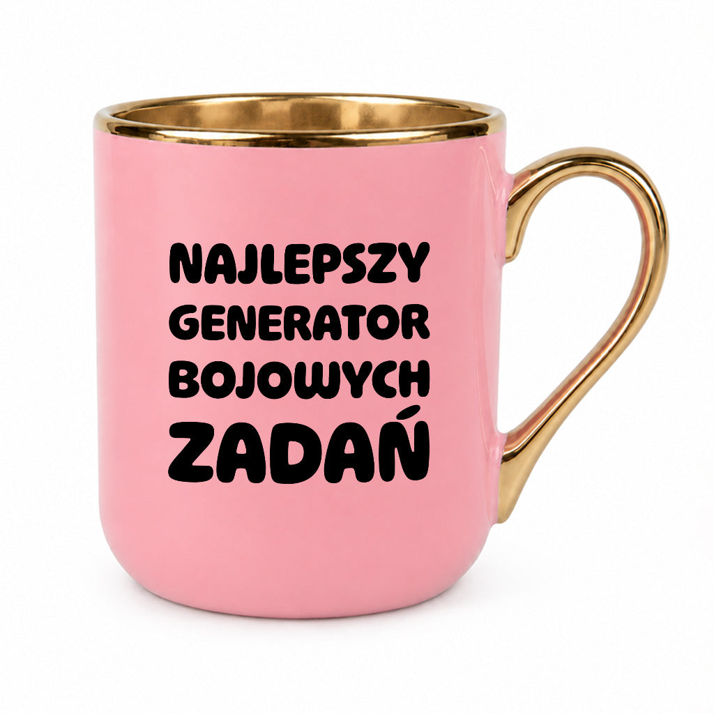 Kubek z nadrukiem - "Najlepszy generator bojowych zadań"